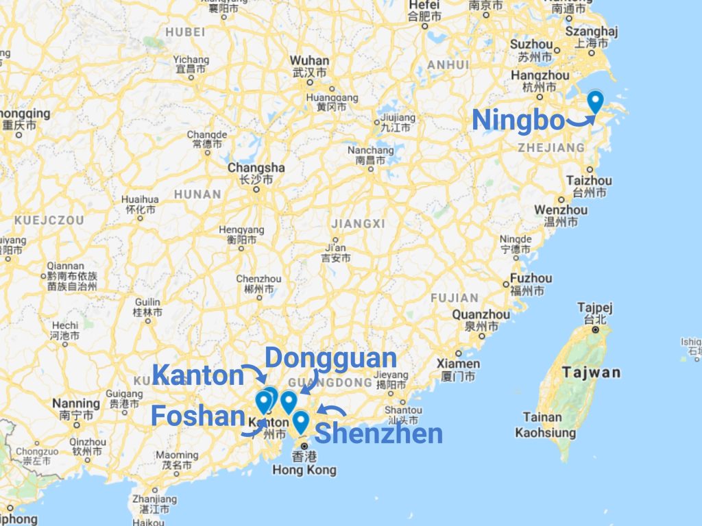 Akcesoria do telefonów komórkowych, smartfonów - mapa chin