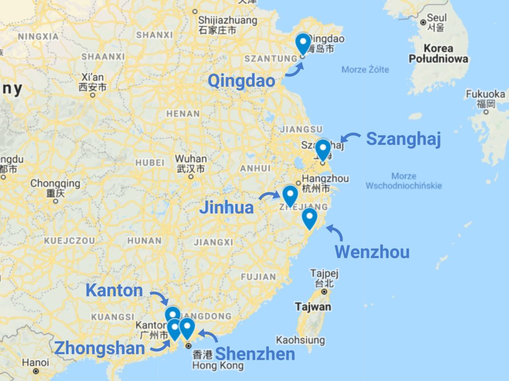 Zabawki ogrodowe z Chin mapa producentów