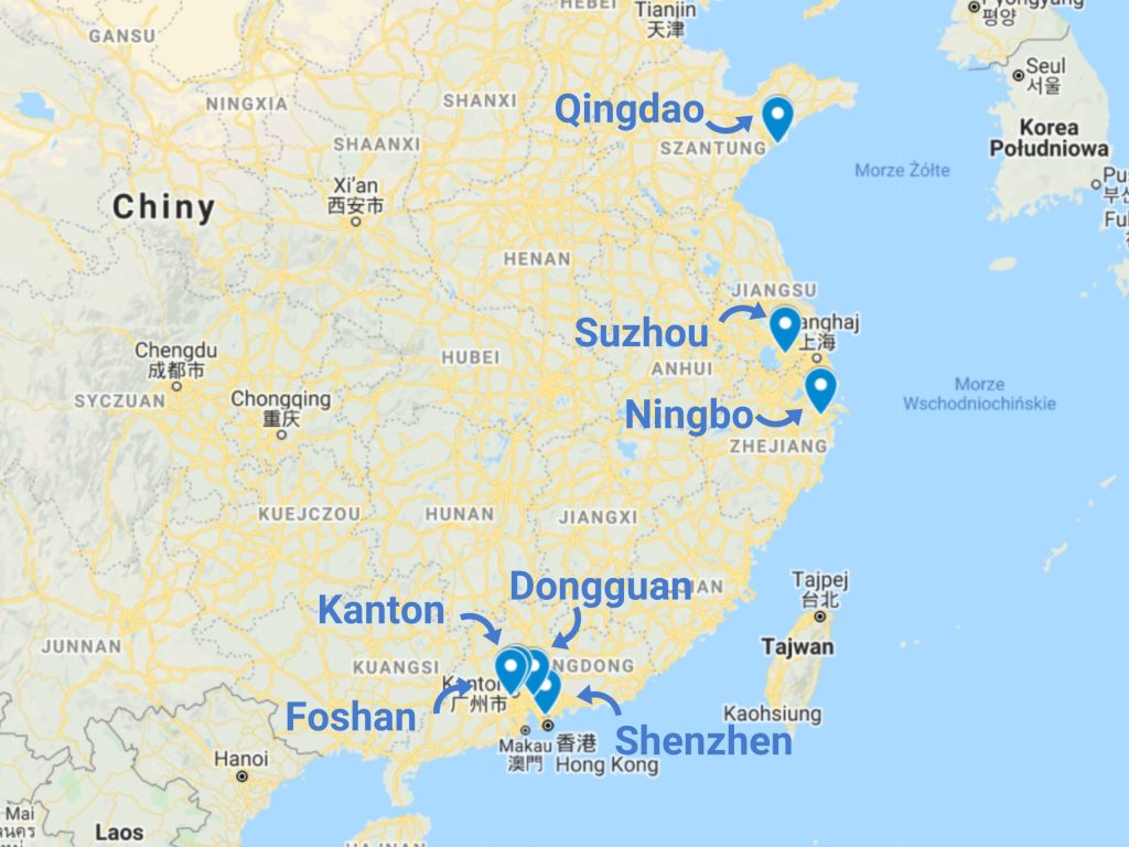 Import AGD z chin - mapa