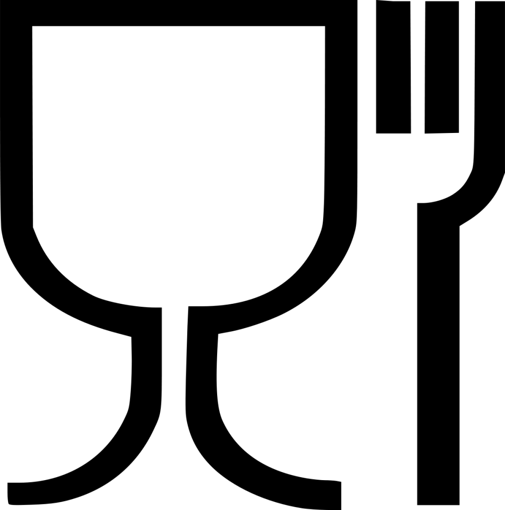 Symbol kieliszka i widelca