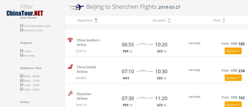 Jak zarezerwować loty w Chinach ChinaTour