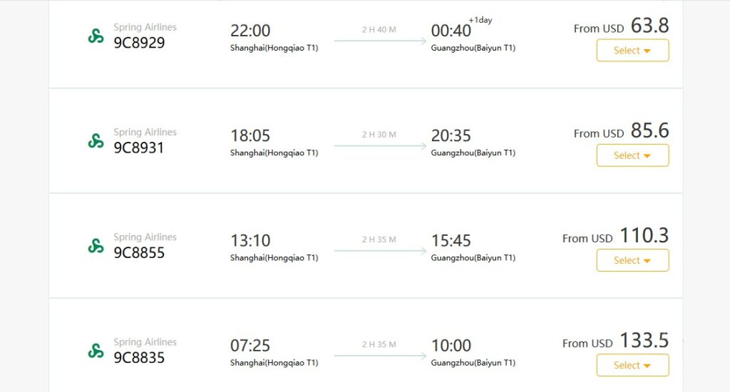 Jak zarezerwować loty w Chinach Spring Airlines
