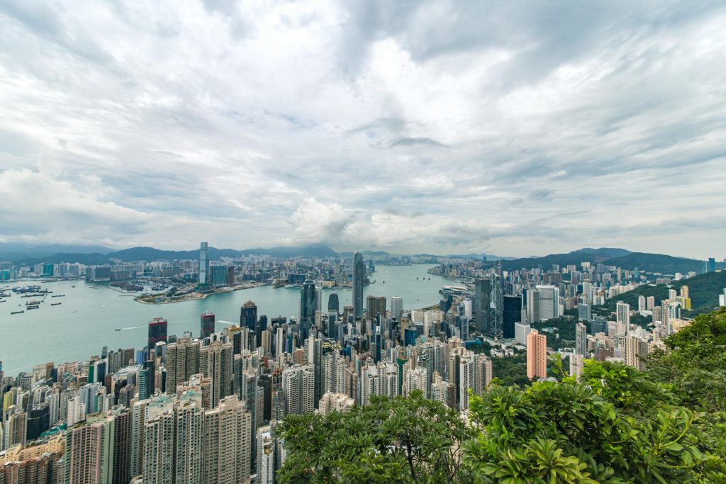 Widok na Hongkong