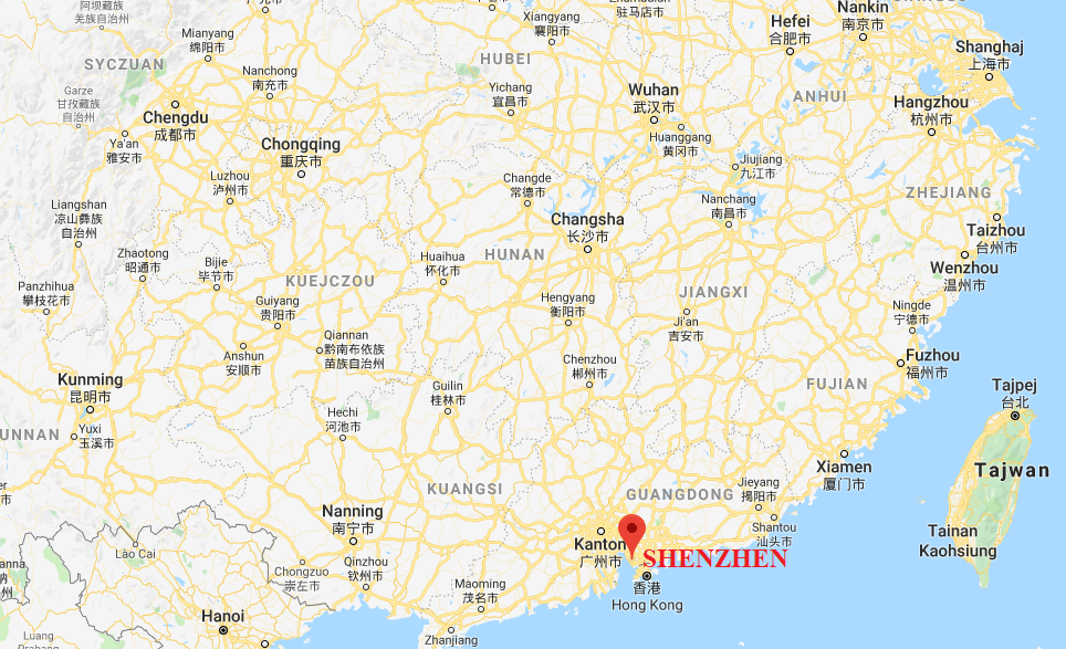 Shenzhen region produkcji elektroniki w Chinach miasto