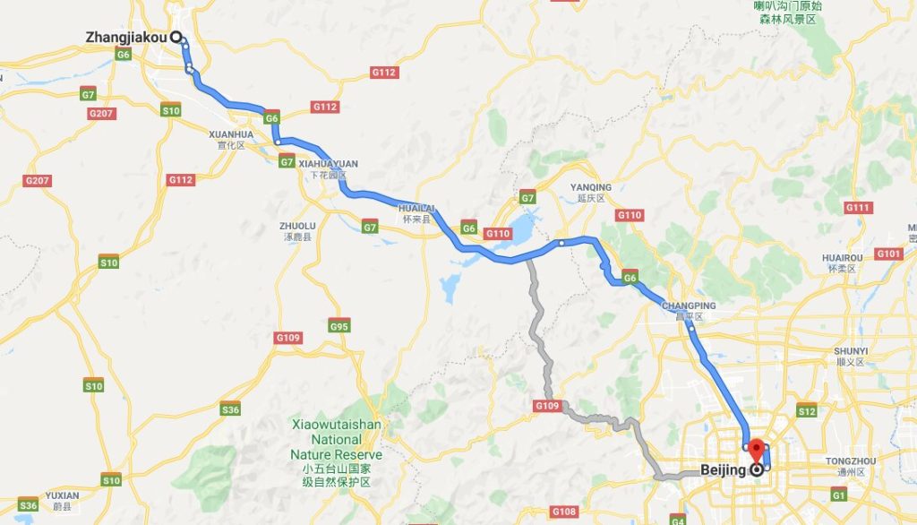 Pociąg bez maszynisty w Chinach trasa