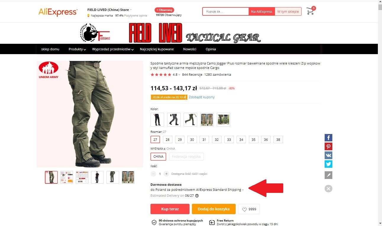 Wysyłka z Aliexpress
