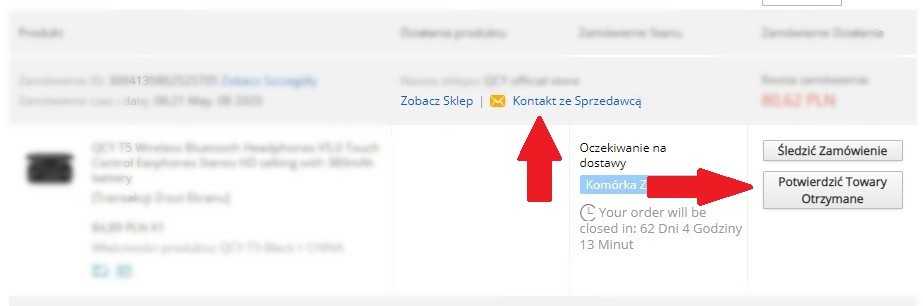 Zamówienie na Aliexpress