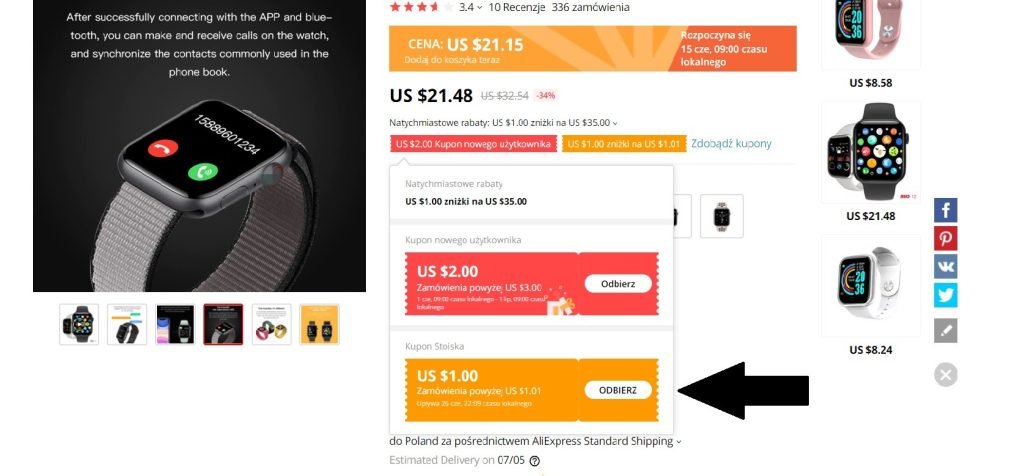 Kupony promocyjne na Aliexpress