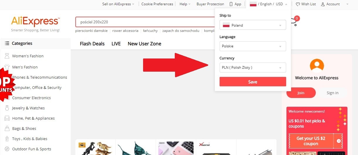 Aliexpress po polsku
