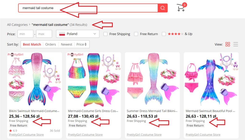 Dostawa na Aliexpress z Europy