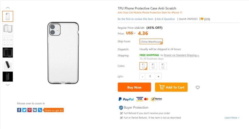 TOMTOP wybór produktu
