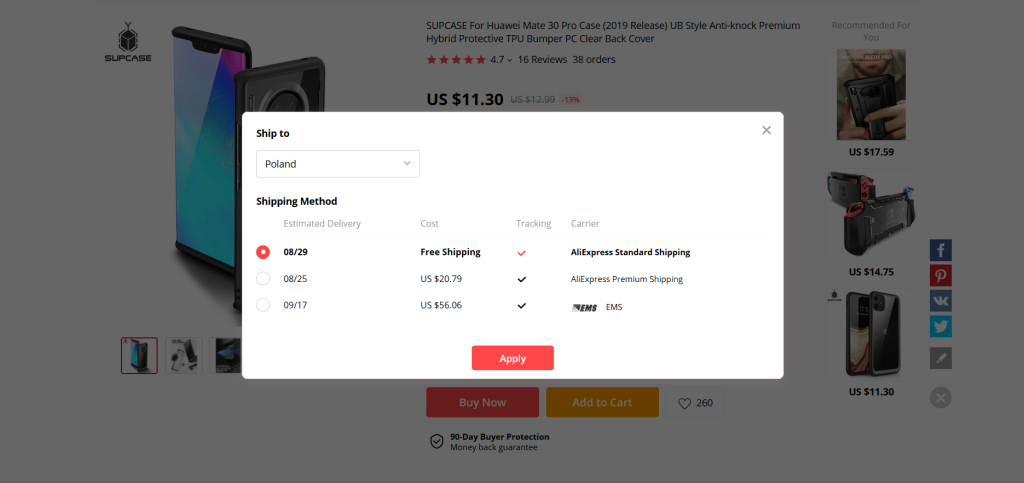 Wysyłka na Aliexpress