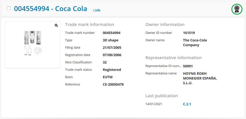 Trademark Coca Cola