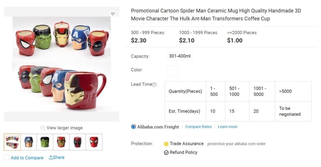Import produktów Marvela