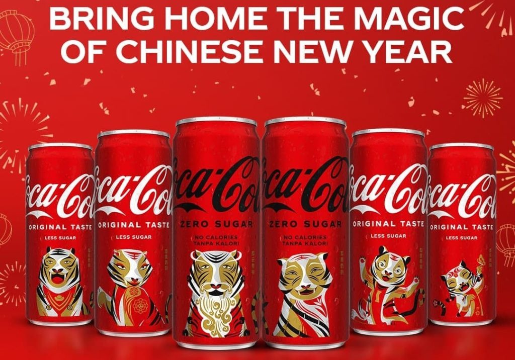 Kampanie reklamowe na Chiński Nowy Rok 2022 Cola Cola