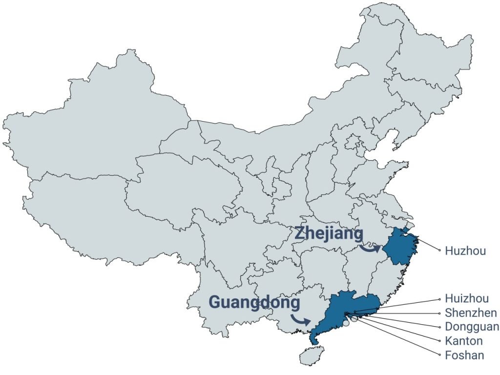 Import mebli i akcesoriów gamingowych z Chin - mapa producentów