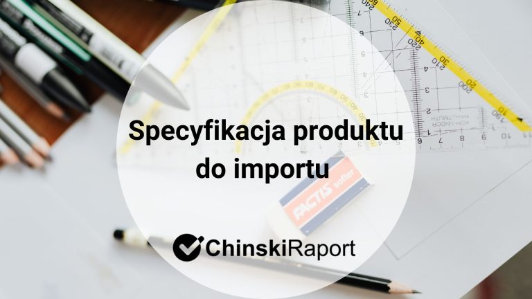 Specyfikacja produktu do importu