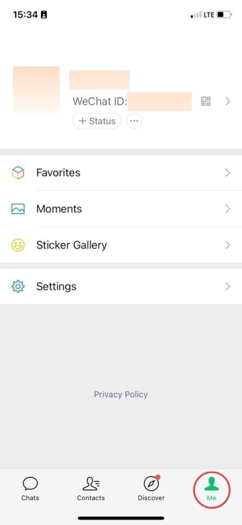 Dodaj kartę w WeChat 1