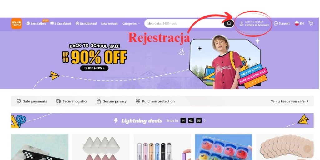 Jak się zarejestrować na Temu