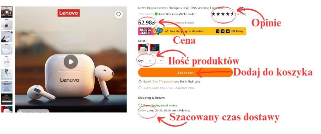 Wyszukiwanie na Temu