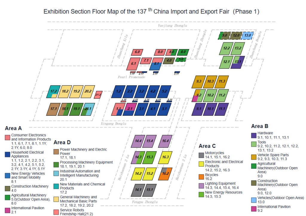 Mapa Canton Fair faza 1