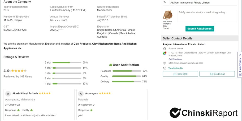 indiaMART sprzedawcy